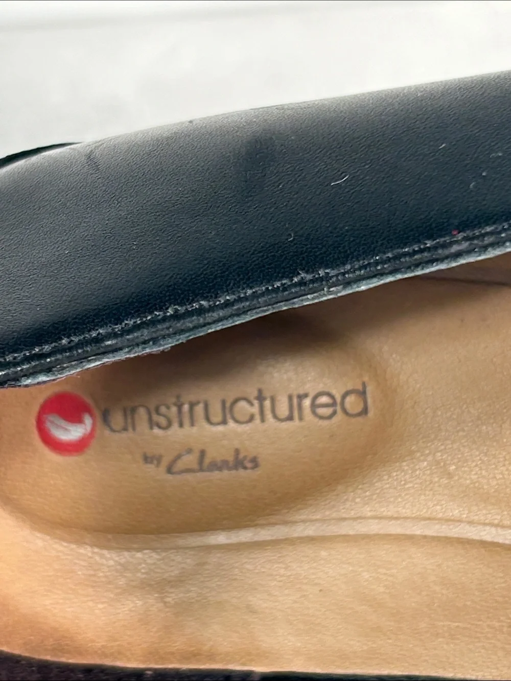 Unstructured By Clarks SZ9 Black Leather Penny Loafer Timeless Office Academia